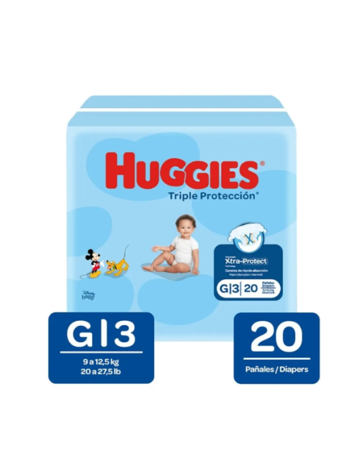 HUG CITY PAÑALES DESECHABLES G X 20 UND