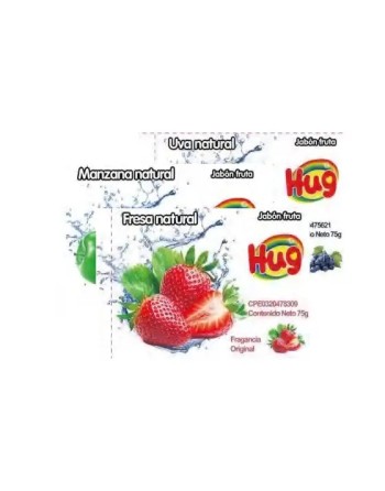 HUG JABON TOCADOR MANZANA 75G