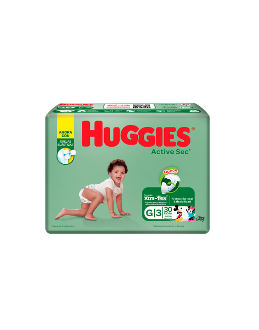 HUGGIES PAÑALES M ACTIVE SEC X20UND