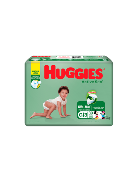 HUGGIES PAÑALES M ACTIVE SEC X20UND