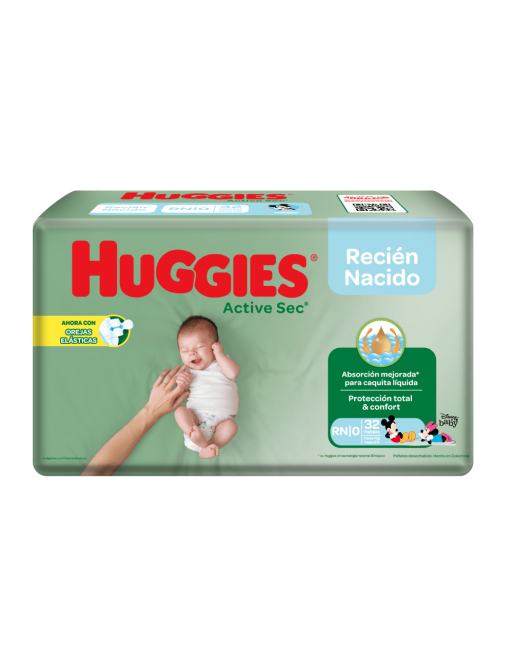 HUGGIES PAÑALES RN 32 UND