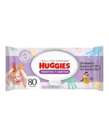 HUGGIES TOALLAS HUMEDAS MANITAS FIBRA 48UND