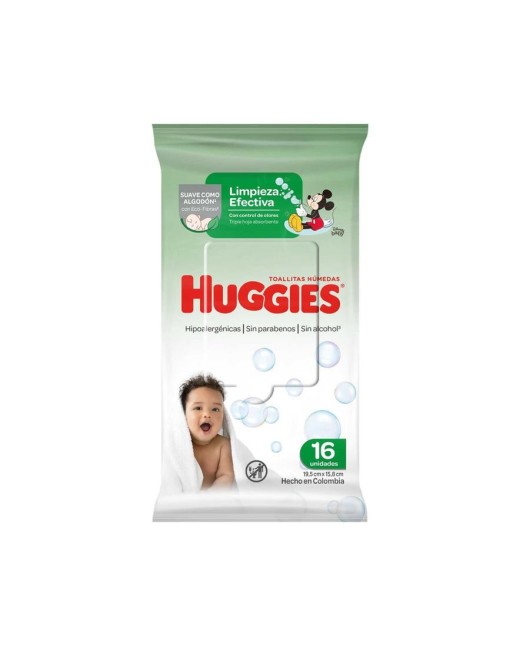 HUGGIES TOALLAS HUMEDAS X16 UND