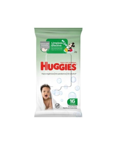 HUGGIES TOALLAS HUMEDAS X16 UND