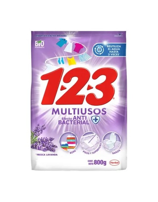 HUGME DETERGENTE EN POLVO LAVANDA CON SUAVIZANTE 800G