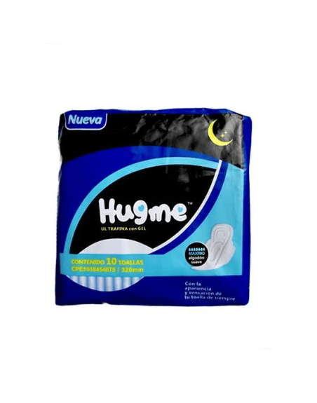 HUGME TOALLAS SANITARIA ULTRAFINA NOCHE  X10UND