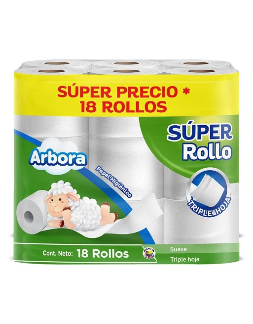 ARBORA SUPER ROLLO PAPEL HIGIENICO