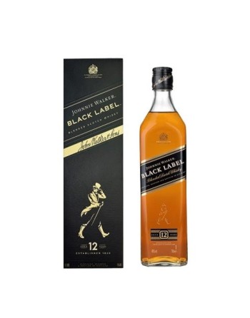 JOHNNIE WALKER BLACK LABEL BLENDED SOTCH WHISKY 0.75LT