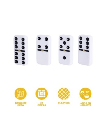 JUEGO DE DOMINO BLANCO 28 PIEZAS