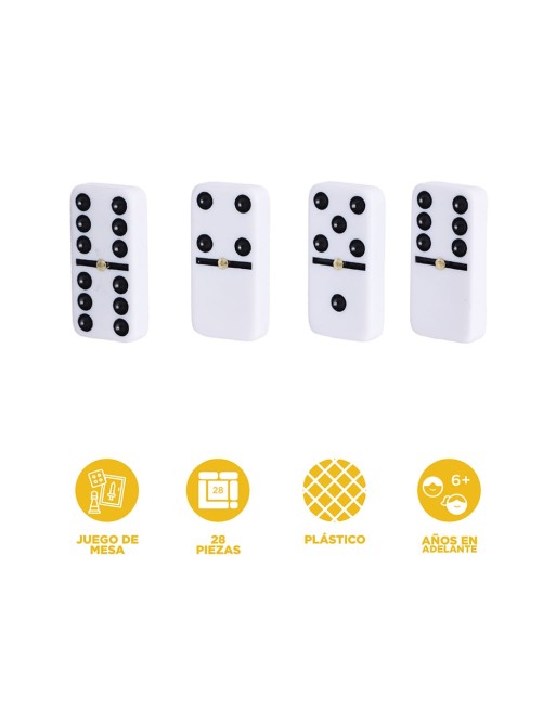 JUEGO DE DOMINO BLANCO 28 PIEZAS
