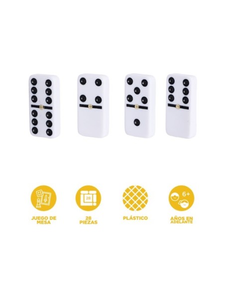 JUEGO DE DOMINO BLANCO 28 PIEZAS