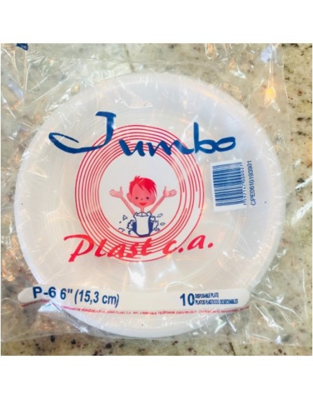 JUMBO PLATOS N6 X10U