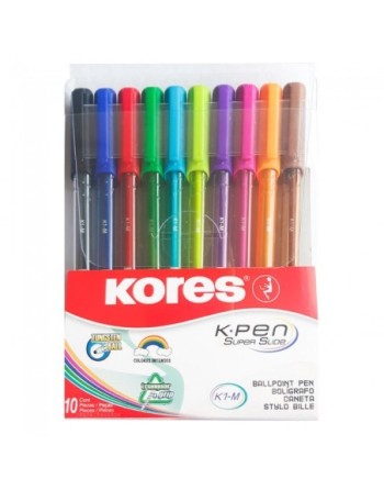 KORES BOLIGRAFOS X10 DE COLORES
