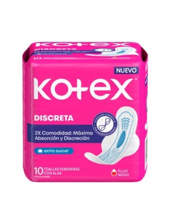 KOTEX DISCRETA ULTRA FINA  X10 TOALLAS