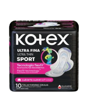 KOTEX SPORT TOALLAS ULTRAFINA X10UND