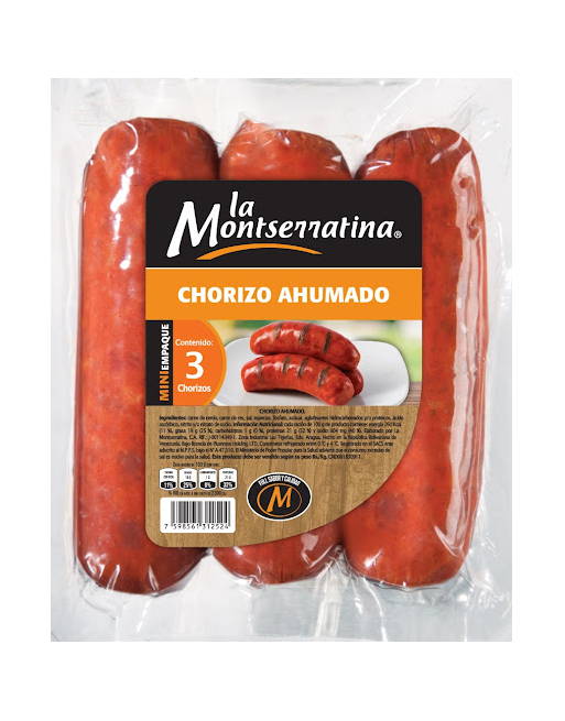 LA MONTSERRATINA CHORIZO AHUMADO X3UND