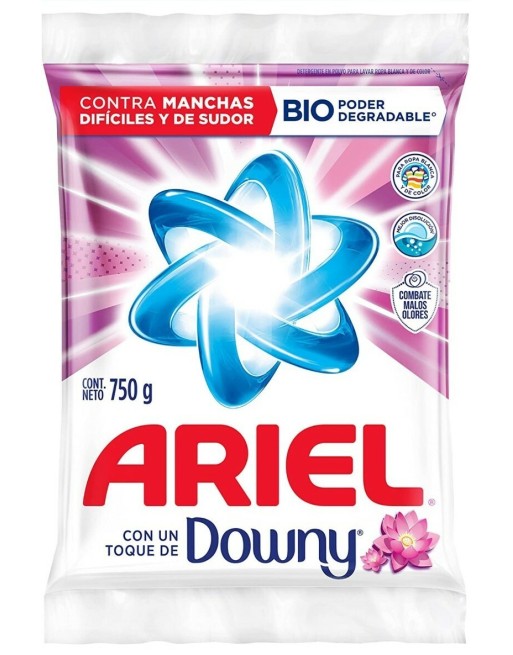 ARIEL DETERGENTE EN POLVO CON UN TOQUE DOWNY 750G