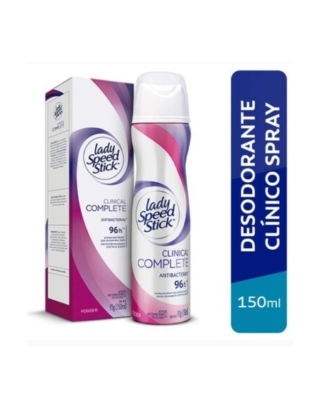 LADY SPEED STICK CLINICAL COMPLETE ANTIBACTERIAL 96H 150ML