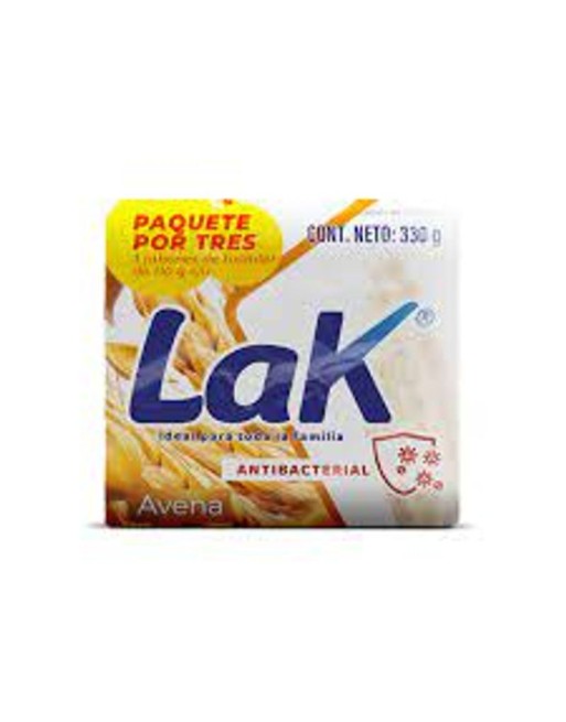 LAK JABON TOCADOR AVENA X3