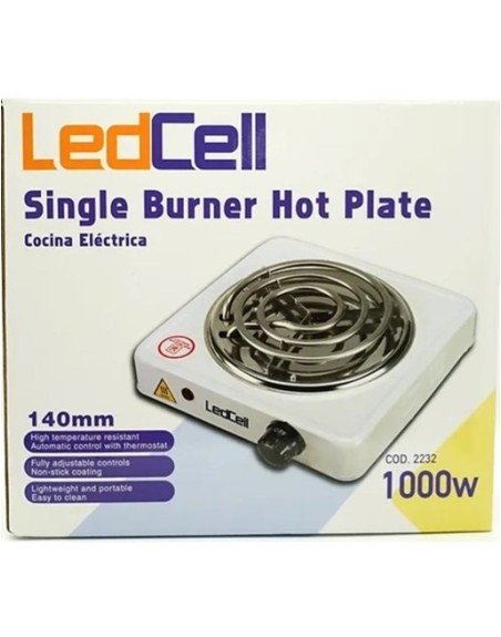LED CELL SINGLE BURNER JOT PLATE COCINA ELECTRICA 1000W