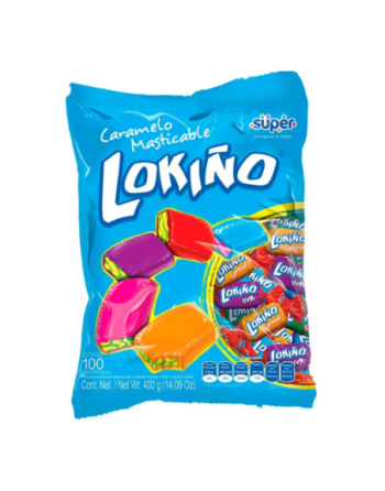 LOKIÑO CARAMELO MASTICABLE PAQUETETE X 100UND