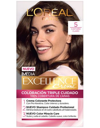 LOREAL 5 CASTAÑO CLARO TINTE CABELLO