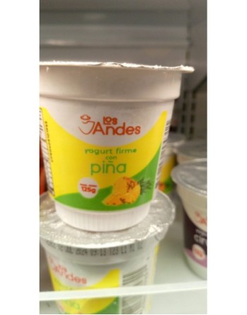 LOS ANDES YOGURT FIRME PIÑAS125G