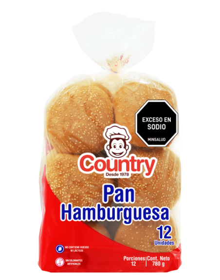 LOS ANDINITOS PAN HAMBURGUESA X12