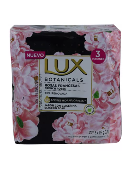 LUX JABON BOTANICALS ROSAS FRANCESAS TRIPACK