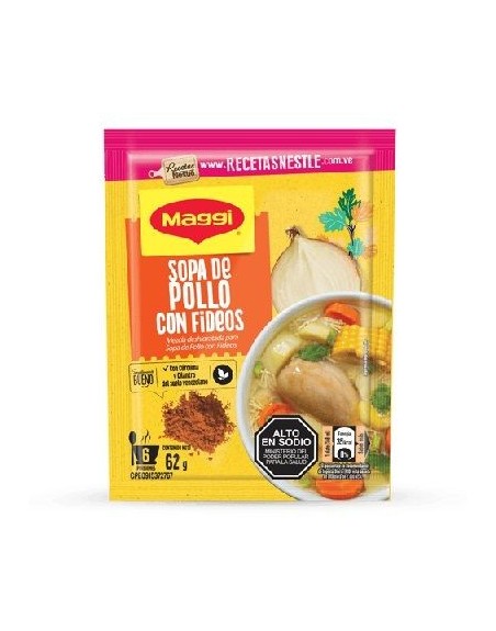 MAGGI SOPA DE POLLO CON FIDEOS 62G