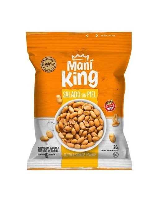 MANI KING SALADO SIN PIEL 120G