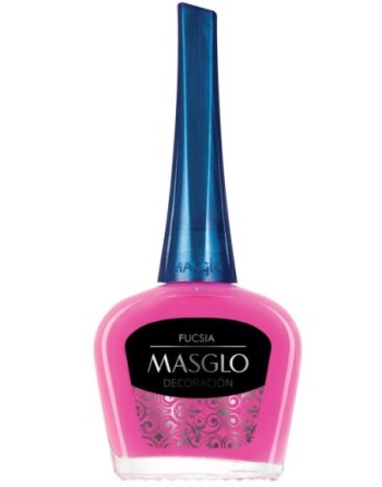 MASGLO ESMALTE PARA UÑAS FUSCIA DECORACION  13.5ML