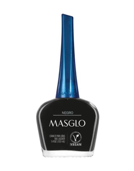 MASGLO ESMALTE PARA UÑAS NEGRO 13.5ML