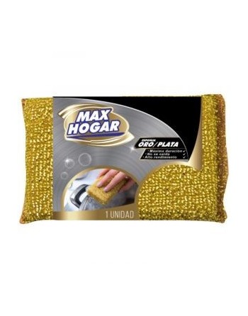 MAX HOGAR DELUXE ESPONJA ORO PLATA