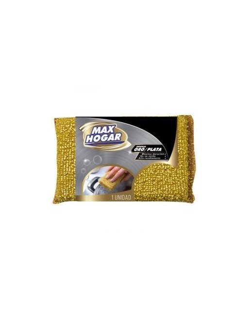 MAX HOGAR DELUXE ESPONJA ORO PLATA