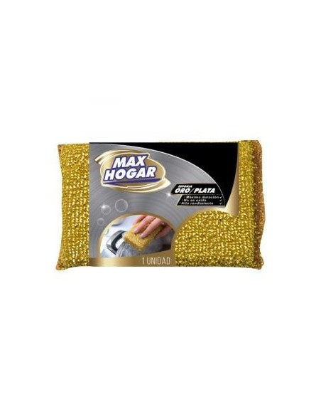 MAX HOGAR DELUXE ESPONJA ORO PLATA