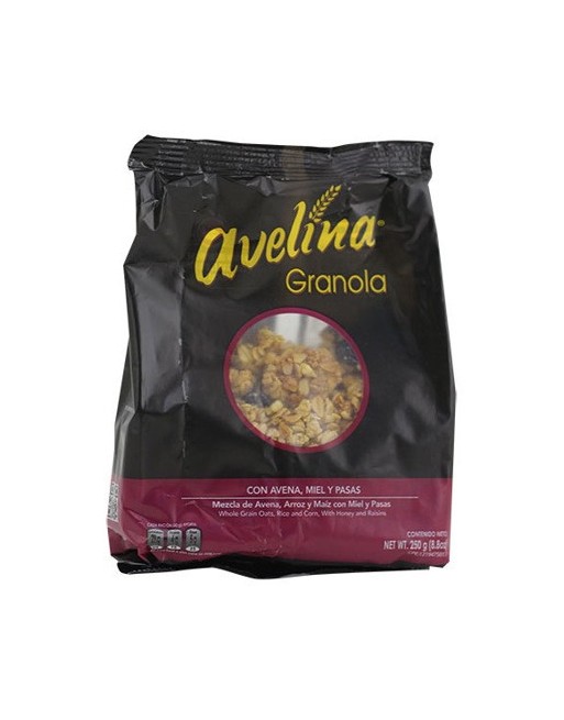 AVELINA GRANOLA AVENA CON MIEL Y PASAS 250G