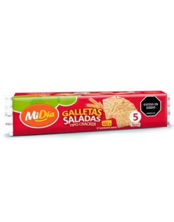 MIDIA GALLETA SALADAS TIPO CRACKER X5TACOS 470G