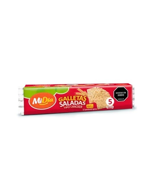 MIDIA GALLETA SALADAS TIPO CRACKER X5TACOS 470G
