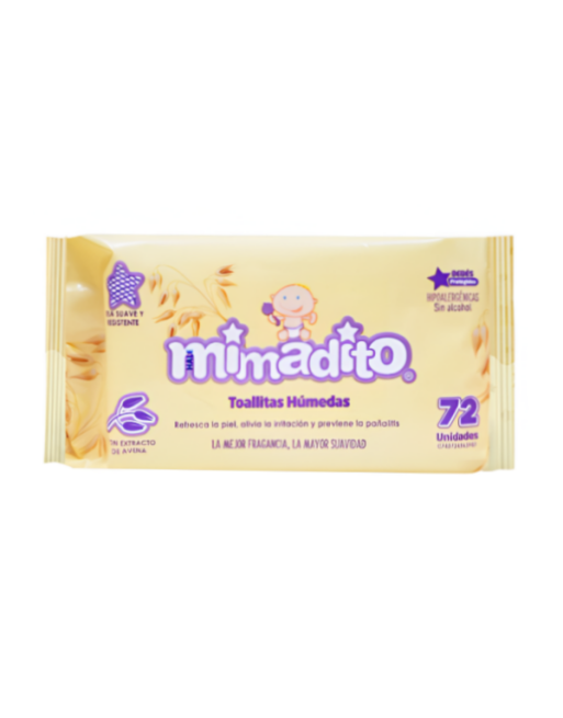 MIMADITO TOALLAS CON EXTRACTO DE AVENA X72UND