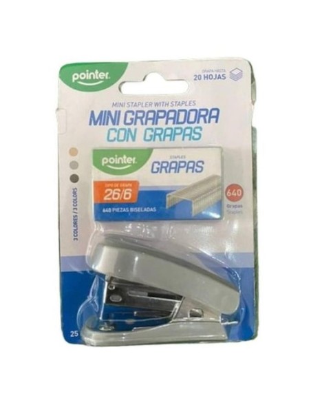 MINI GRAPADORA CON GRAPAS POINTER