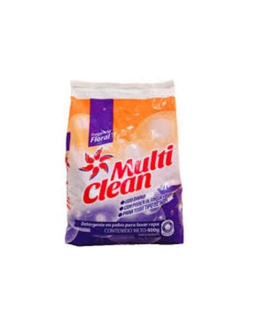 MULTI CLEAN DETERGENTE EN POLVO FLORAL  400G