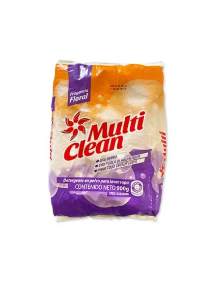 MULTI CLEAN DETERGENTE EN POLVO FLORAL  900G