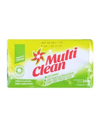 MULTI CLEAN JABON EN PANELA PARA LAVAR ROPA 200G