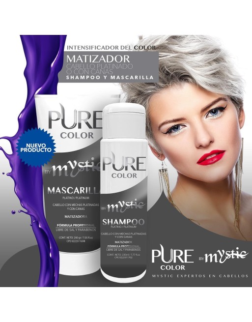 MYSTIC PURE COLOR MASCARILLA PLATINO 200G