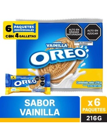 NABISCO OREO VAINILLA 216G PAQUETE