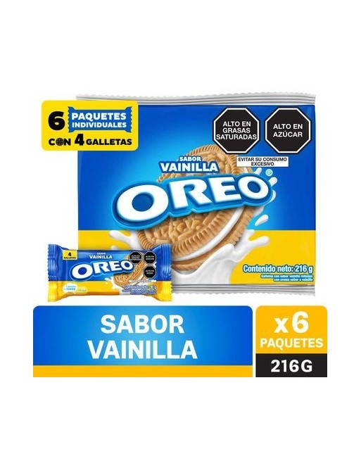 NABISCO OREO VAINILLA 216G PAQUETE