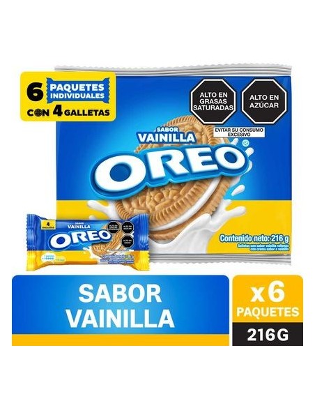 NABISCO OREO VAINILLA 216G PAQUETE