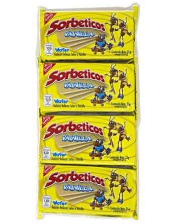 NABISCO SORBETICOS VAINILLA WAFER 100G