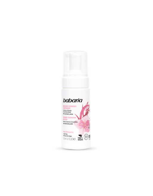 BABARIA MOUSE CREMOSO LIMPIADOR ROSA MOSQUETA 150ML
